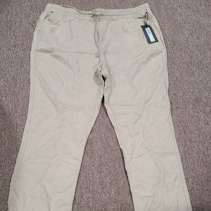 Tan linen pants